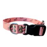 collar para perro, collar regulable, collar rosa, collar dinosaurio