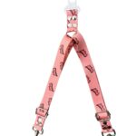 cinturon de seguridad doble dino rosa