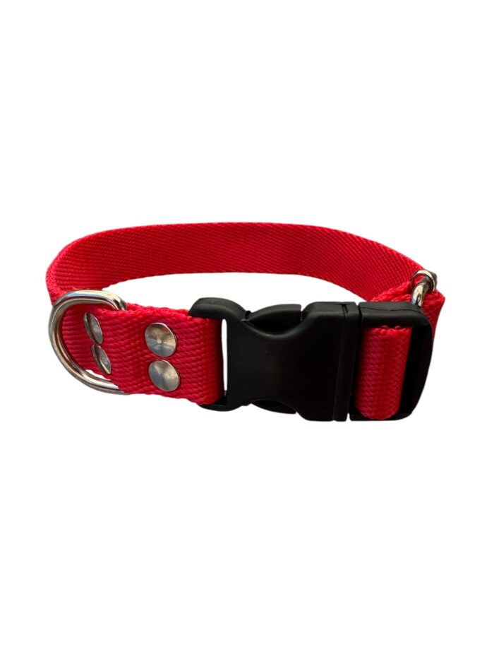 collar regulable liso rojo