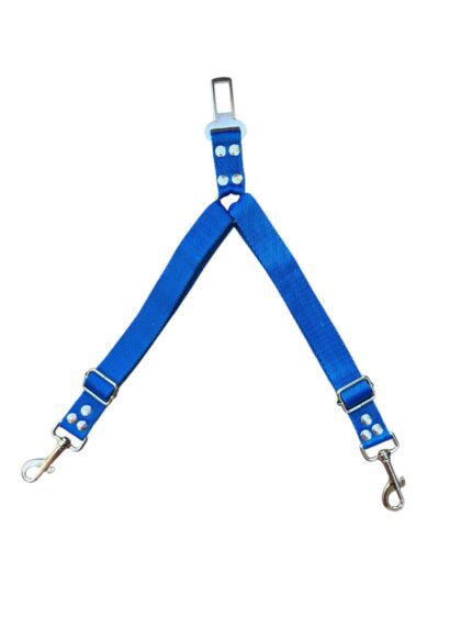 cinturon de seguridad doble azul