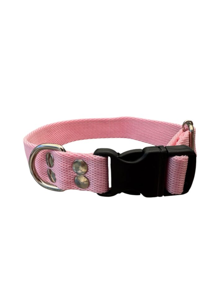 collar regulable liso rosa