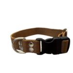 collar regulable liso marron
