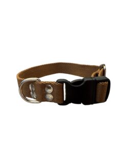 collar regulable liso marron
