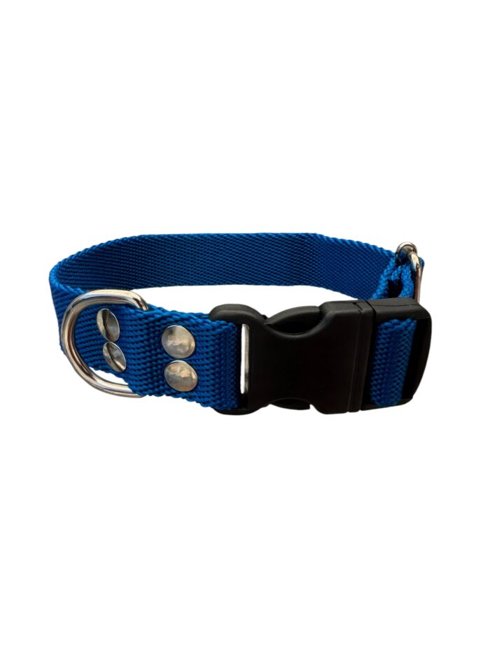 collar regulable liso azul