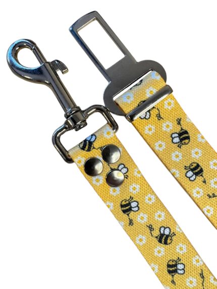 cinturon de seguridad sublimado abejitas