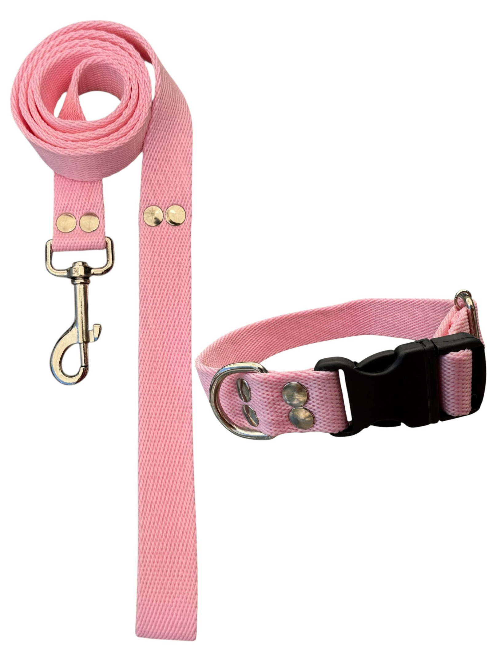 ROSA Conjunto Collar Regulable y Correa Rosa - Imagen 1