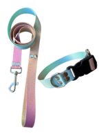 Collar Regulable Sublimado + Correa - Degrade Pastel