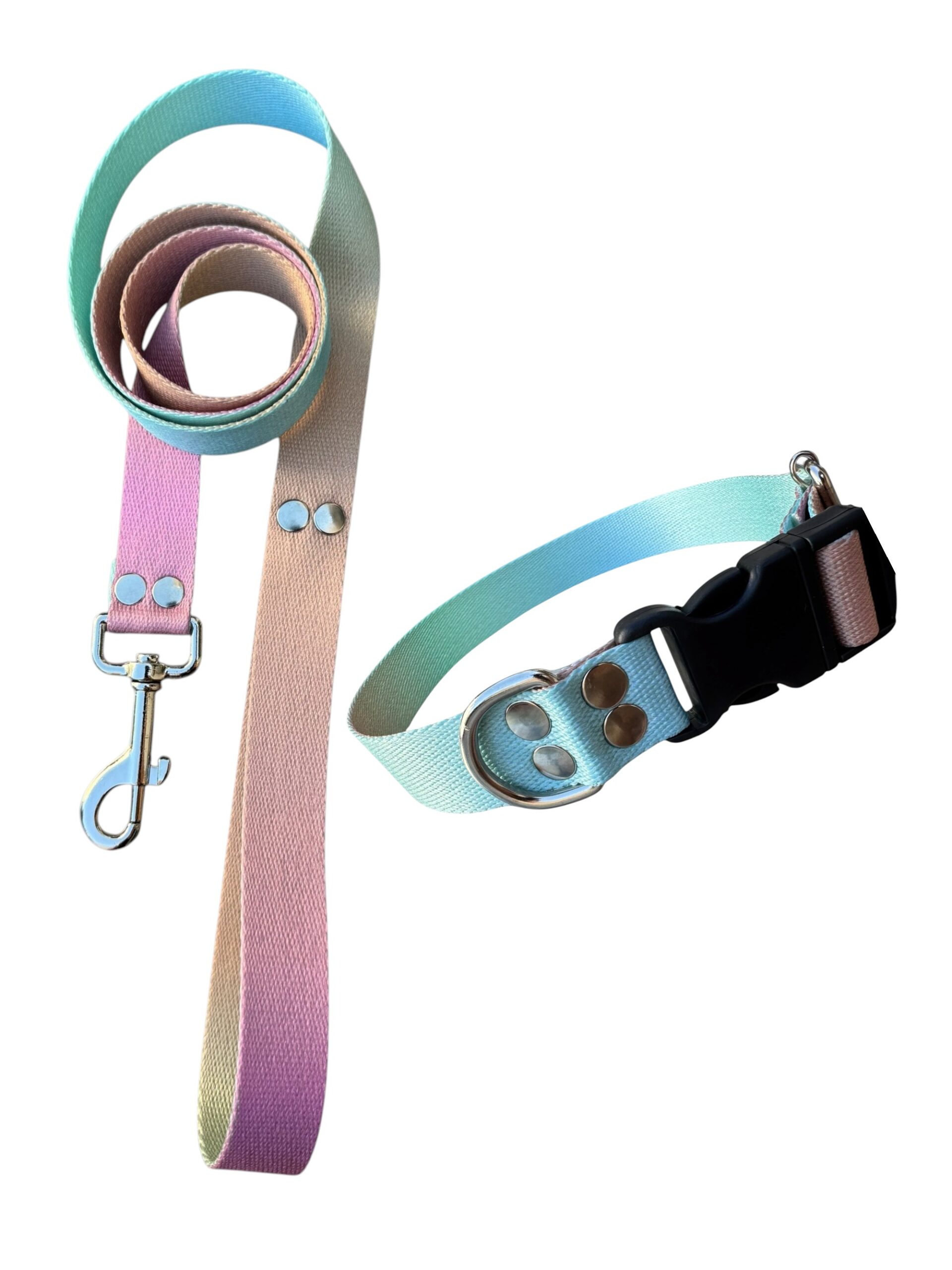 DEGRADEPASTEL COLLAR Collar Regulable Sublimado + Correa - Degrade Pastel - Imagen 1