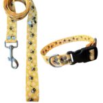 Collar Regulable Sublimado + Correa - Abejas