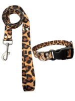 Collar Regulable Sublimado + Correa - Animal Print