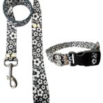Collar Regulable Sublimado + Correa - Flores