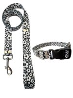 Collar Regulable Sublimado + Correa - Flores