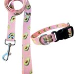 Collar Regulable Sublimado + Correa - Palta Rosa