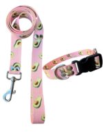 Collar Regulable Sublimado + Correa - Palta Rosa