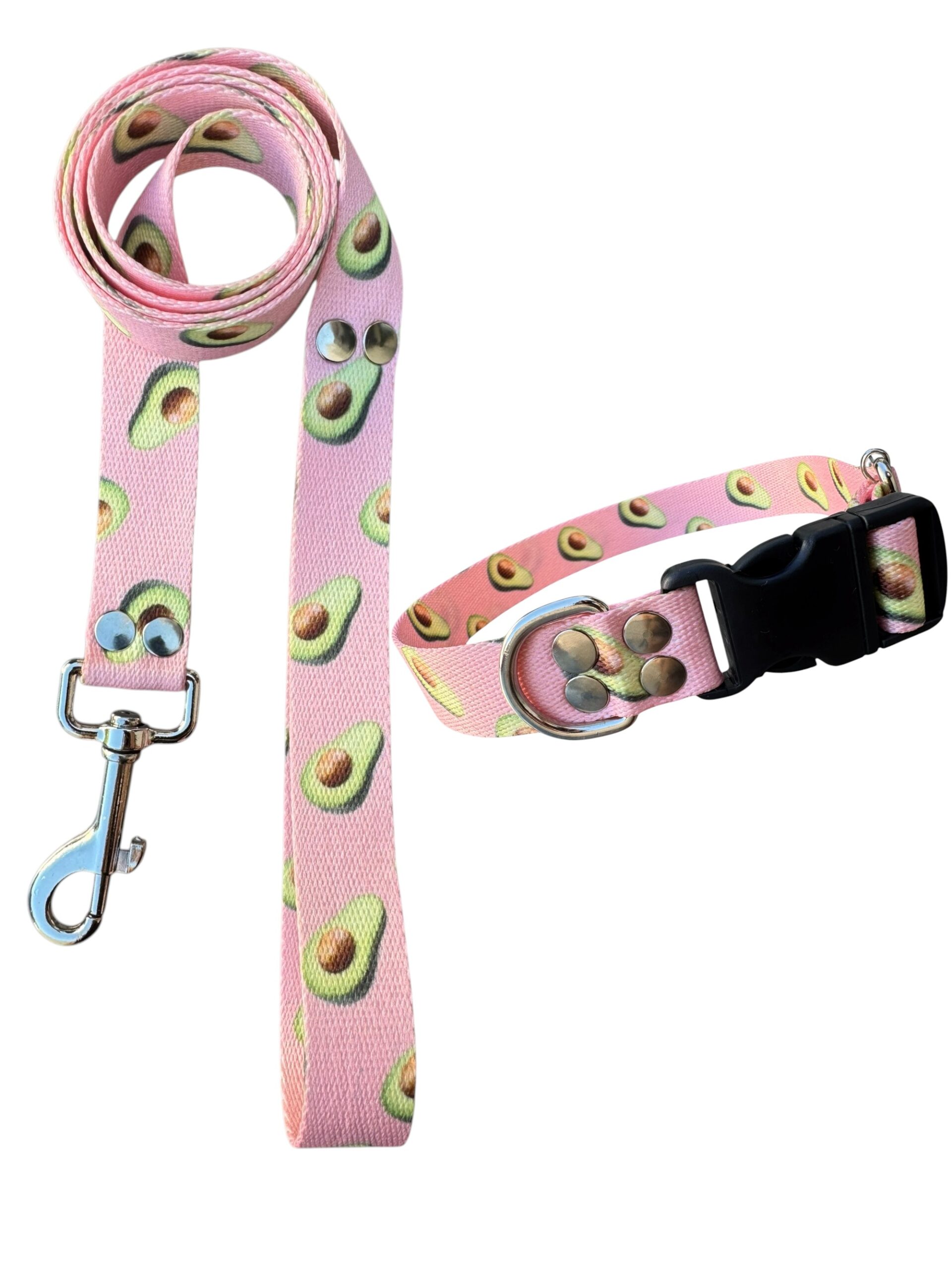 DEGRADEPASTEL COLLAR (2) Collar Regulable Sublimado + Correa - Palta Rosa - Imagen 1