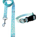 Collar Regulable Sublimado + Correa - Margarita Celeste