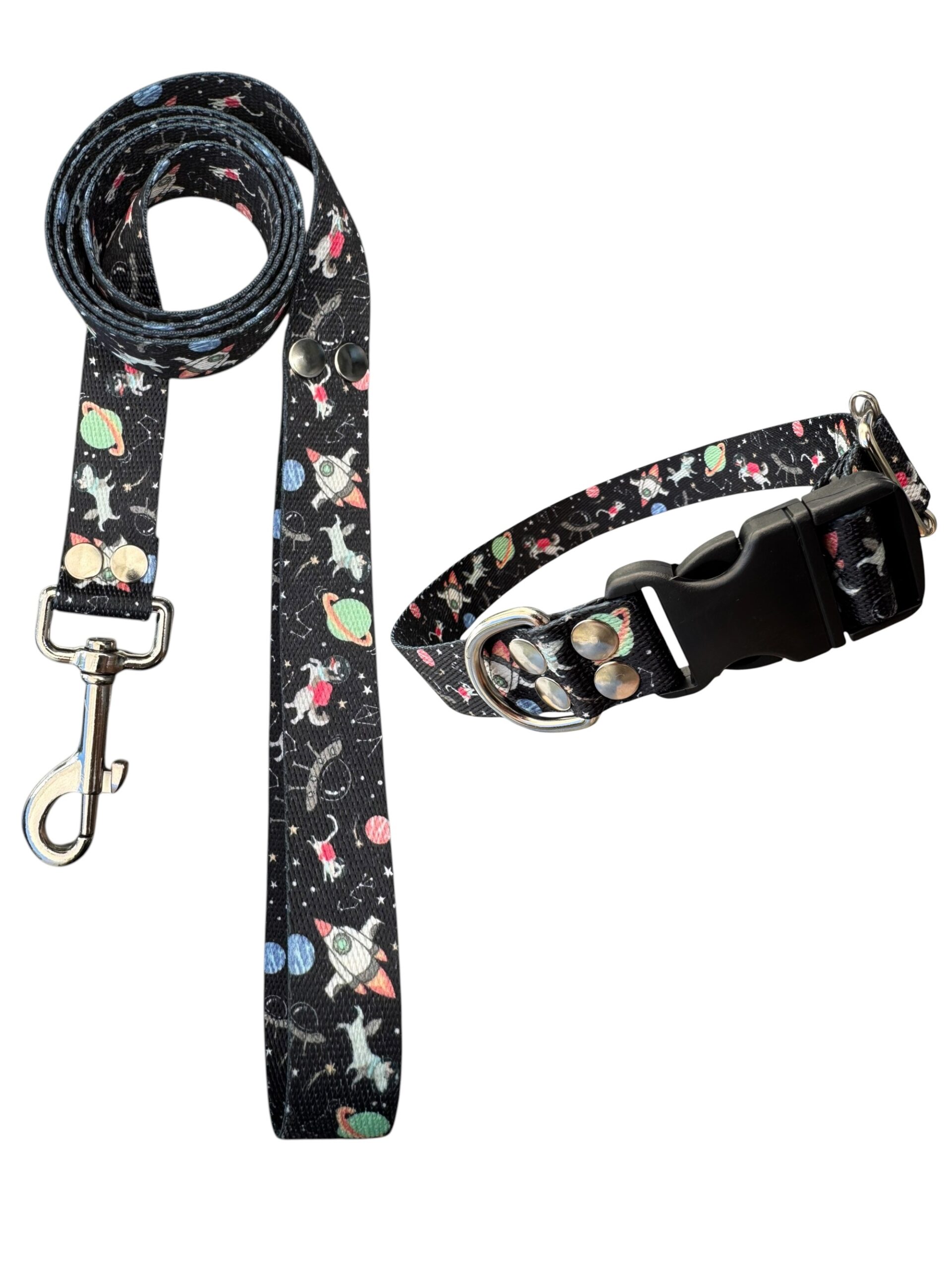 DEGRADEPASTEL COLLAR (4) Collar Regulable Sublimado + Correa - Espacio - Imagen 1