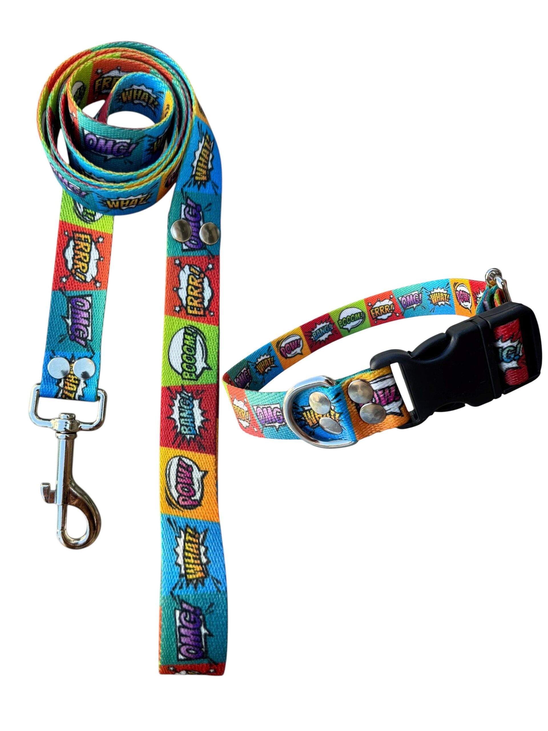 DEGRADEPASTEL COLLAR (5) Collar Regulable Sublimado + Correa - Historieta - Imagen 1