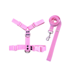 Conjunto Pretal H Liso Full Color + Correa - Rosa