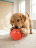 PELOTA CON CHIFLE - GUINDA 12CM